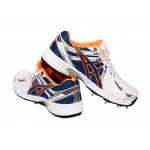 HDL Cricket Terminator Shoes Half Spikes White Blue Orange